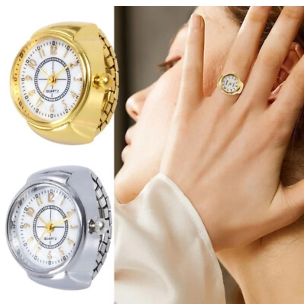 Ring Watch | NEW | Unique & Stylish Stainless Steel Stretch Band | Silv or Gold